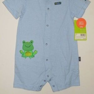 Vintage Soft Comfy Cute Carters Summer Fun 1 piece Frog Applique jumper/romper